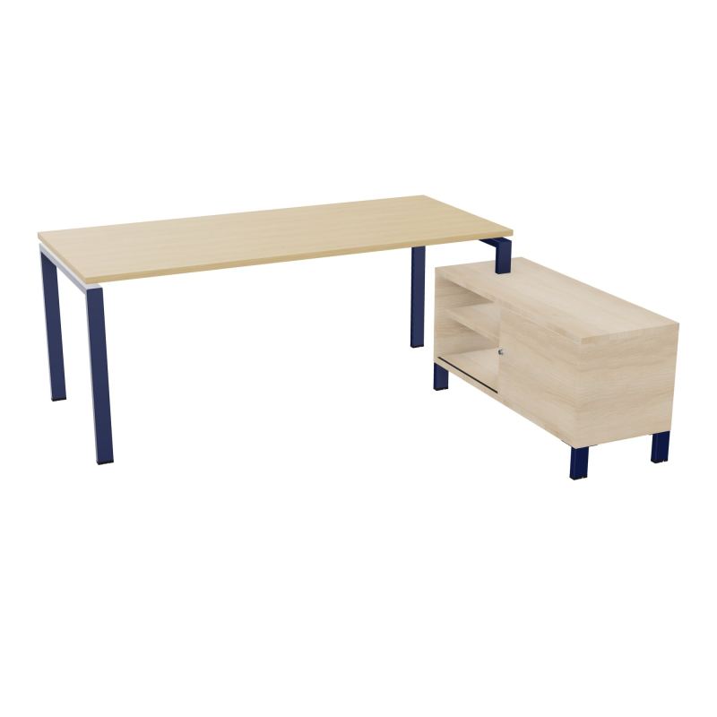 RIO BUREAU RECT. 198X168 PL 180X80 OBT + RET PORT A DROITE SIMPLE ACCES  R1 X4 RZ