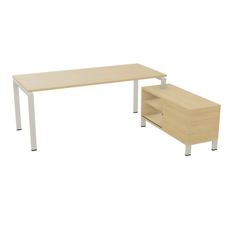 RIO BUREAU RECT. 198X168 PL 180X80 OBT + RET PORT A DROITE SIMPLE ACCES  R1 ZC R1