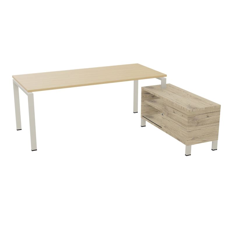 RIO BUREAU RECT. 198X168 PL 180X80 OBT + RET PORT A DROITE SIMPLE ACCES  R1 ZC R3