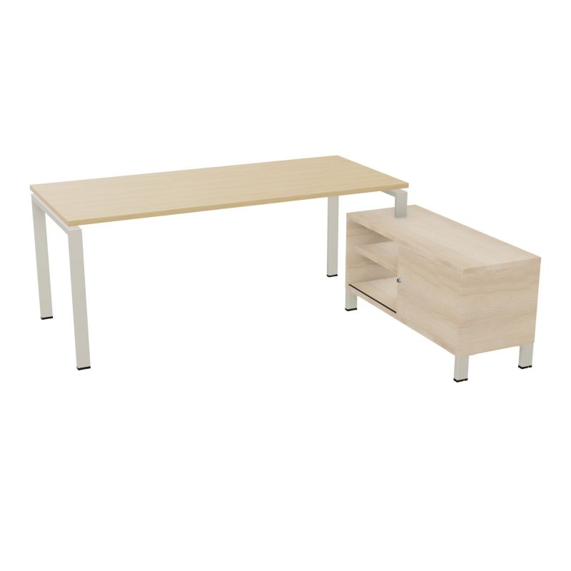 RIO BUREAU RECT. 198X168 PL 180X80 OBT + RET PORT A DROITE SIMPLE ACCES  R1 ZC RZ