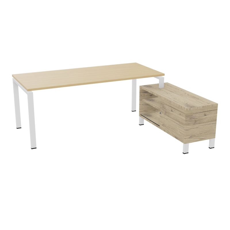 RIO BUREAU RECT. 198X168 PL 180X80 OBT + RET PORT A DROITE SIMPLE ACCES  R1 ZO R3
