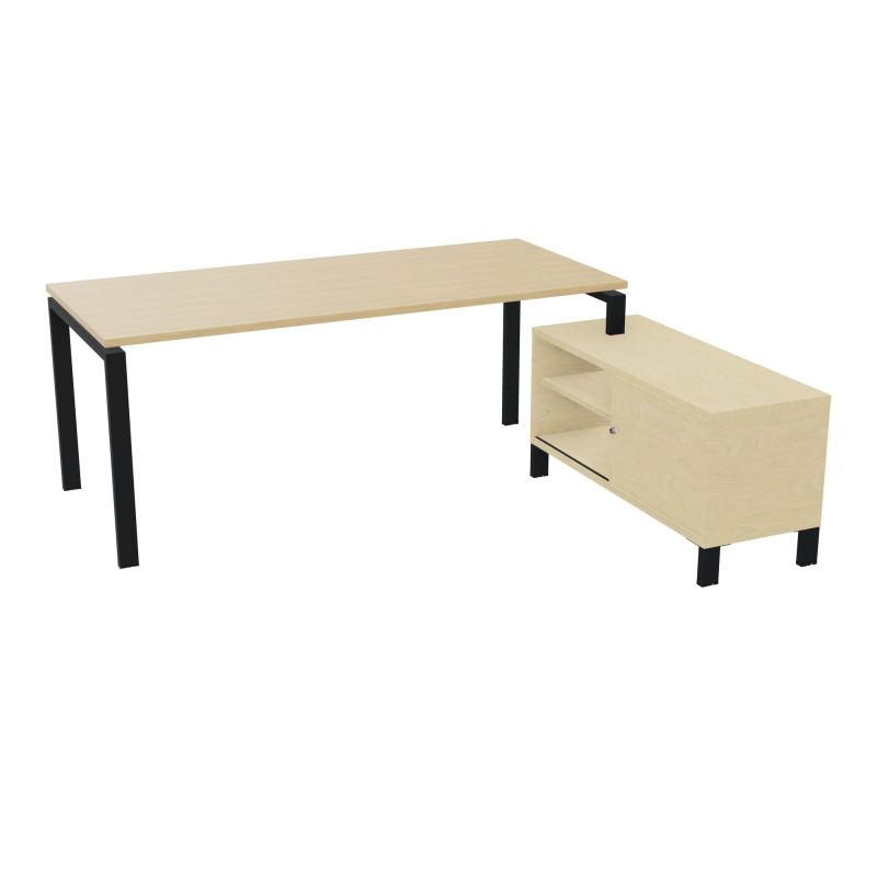 RIO BUREAU RECT. 198X168 PL 180X80 OBT + RET PORT A DROITE SIMPLE ACCES  R1 ZP N8