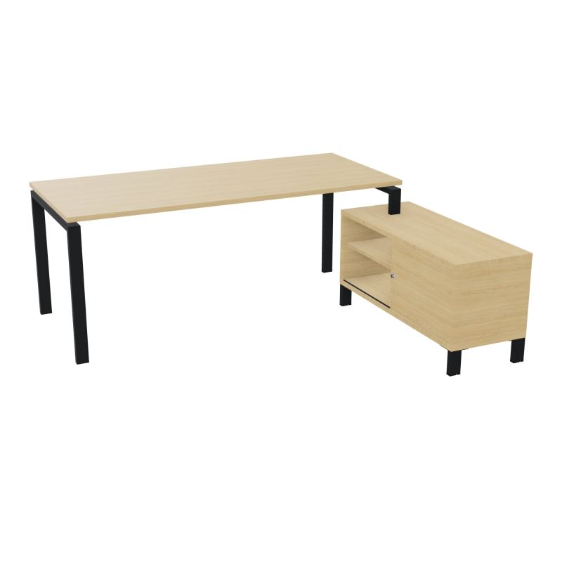 RIO BUREAU RECT. 198X168 PL 180X80 OBT + RET PORT A DROITE SIMPLE ACCES  R1 ZP R1