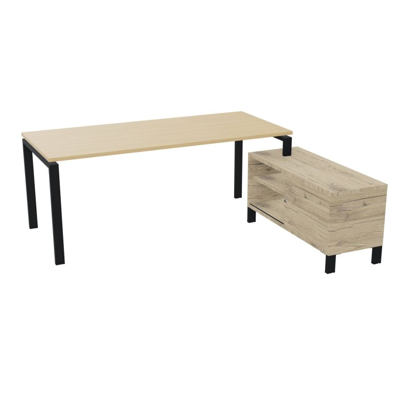 RIO BUREAU RECT. 198X168 PL 180X80 OBT + RET PORT A DROITE SIMPLE ACCES  R1 ZP R3