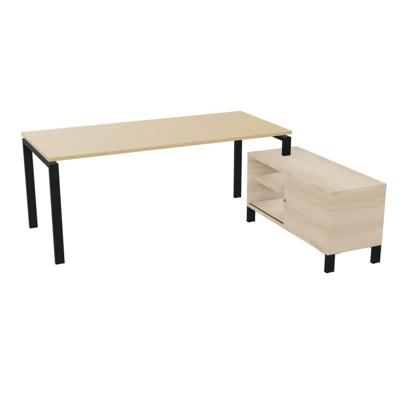 RIO BUREAU RECT. 198X168 PL 180X80 OBT + RET PORT A DROITE SIMPLE ACCES  R1 ZP RZ