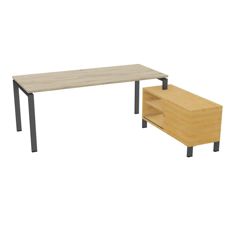 RIO BUREAU RECT. 198X168 PL 180X80 OBT + RET PORT A DROITE SIMPLE ACCES  R3 SC R5