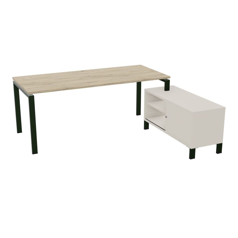 RIO BUREAU RECT. 198X168 PL 180X80 OBT + RET PORT A DROITE SIMPLE ACCES  R3 ST N5
