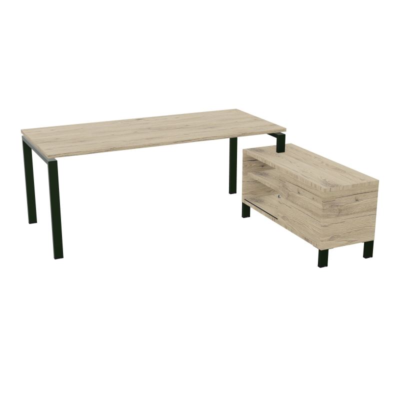 RIO BUREAU RECT. 198X168 PL 180X80 OBT + RET PORT A DROITE SIMPLE ACCES  R3 ST R3