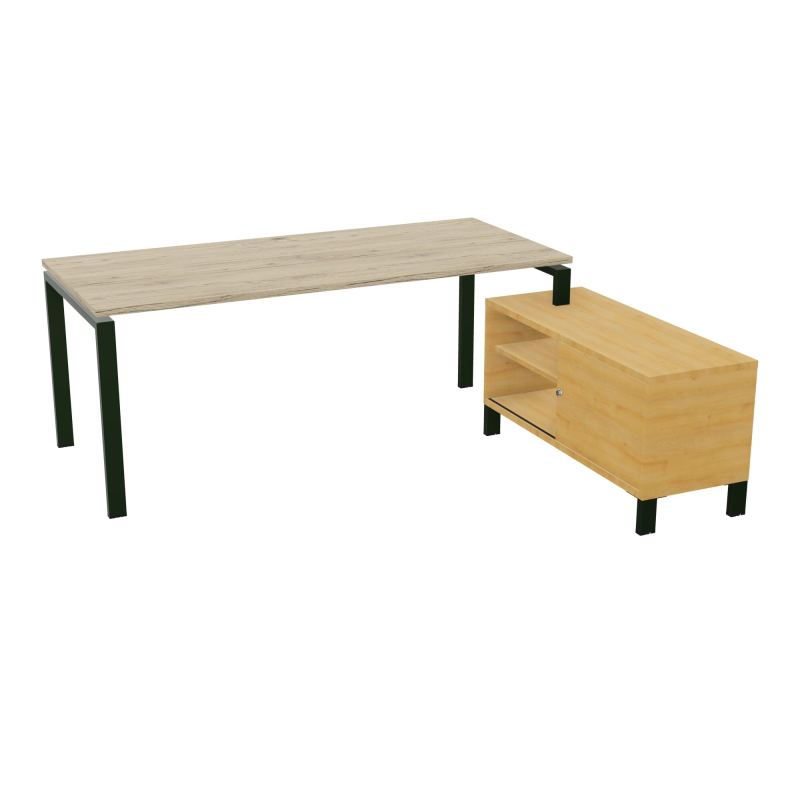 RIO BUREAU RECT. 198X168 PL 180X80 OBT + RET PORT A DROITE SIMPLE ACCES  R3 ST R5
