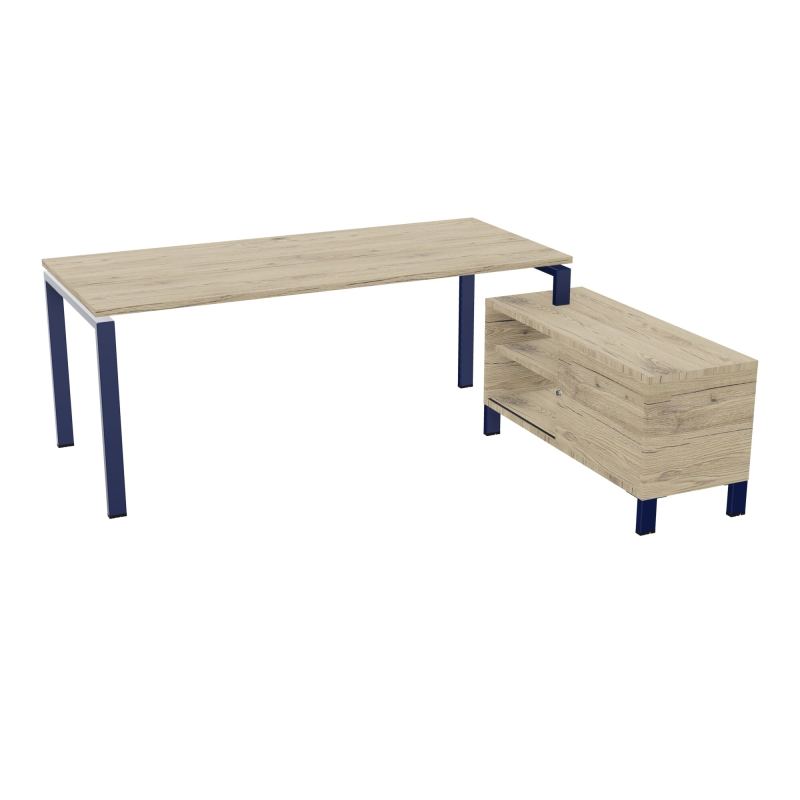RIO BUREAU RECT. 198X168 PL 180X80 OBT + RET PORT A DROITE SIMPLE ACCES  R3 X4 R3