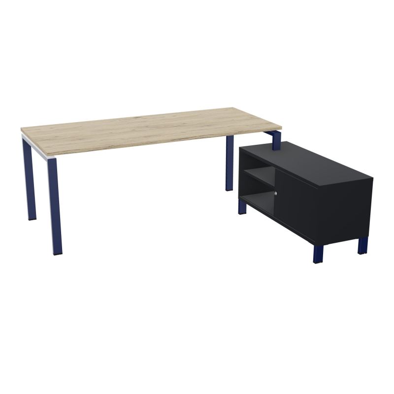 RIO BUREAU RECT. 198X168 PL 180X80 OBT + RET PORT A DROITE SIMPLE ACCES  R3 X4 R9