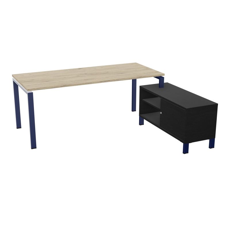 RIO BUREAU RECT. 198X168 PL 180X80 OBT + RET PORT A DROITE SIMPLE ACCES  R3 X4 RK