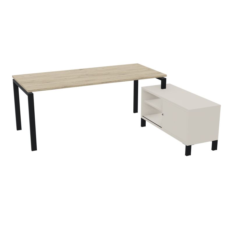 RIO BUREAU RECT. 198X168 PL 180X80 OBT + RET PORT A DROITE SIMPLE ACCES  R3 ZP N5