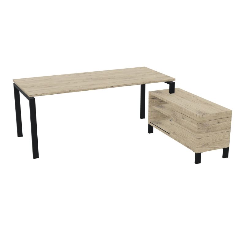 RIO BUREAU RECT. 198X168 PL 180X80 OBT + RET PORT A DROITE SIMPLE ACCES  R3 ZP R3