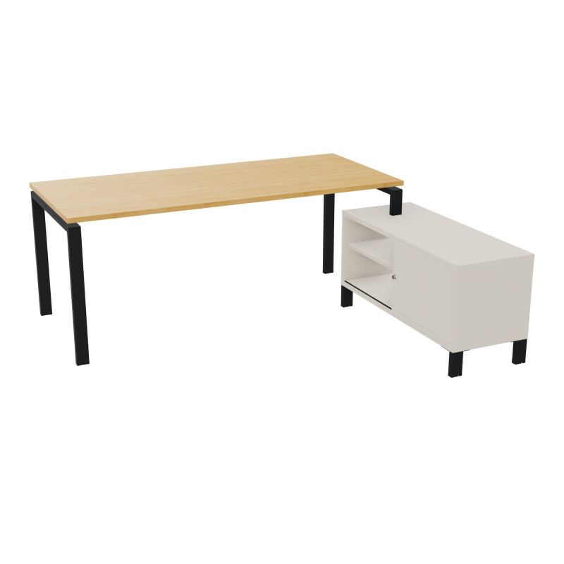 RIO BUREAU RECT. 198X168 PL 180X80 OBT + RET PORT A DROITE SIMPLE ACCES  R5 ZP N5
