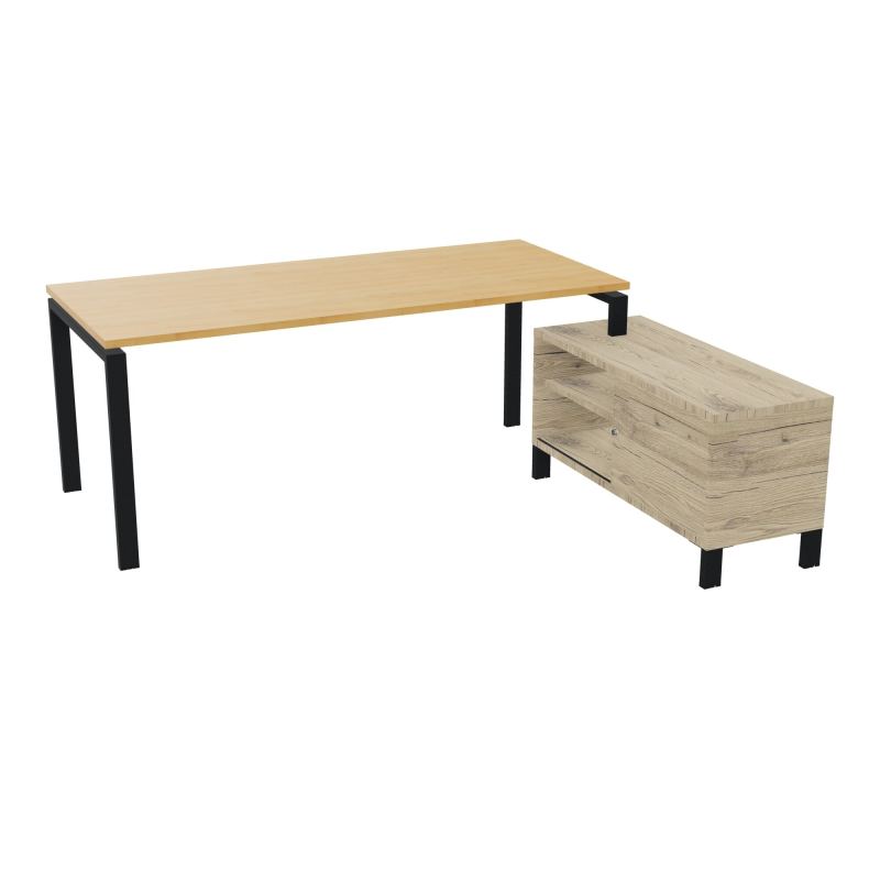RIO BUREAU RECT. 198X168 PL 180X80 OBT + RET PORT A DROITE SIMPLE ACCES  R5 ZP R3