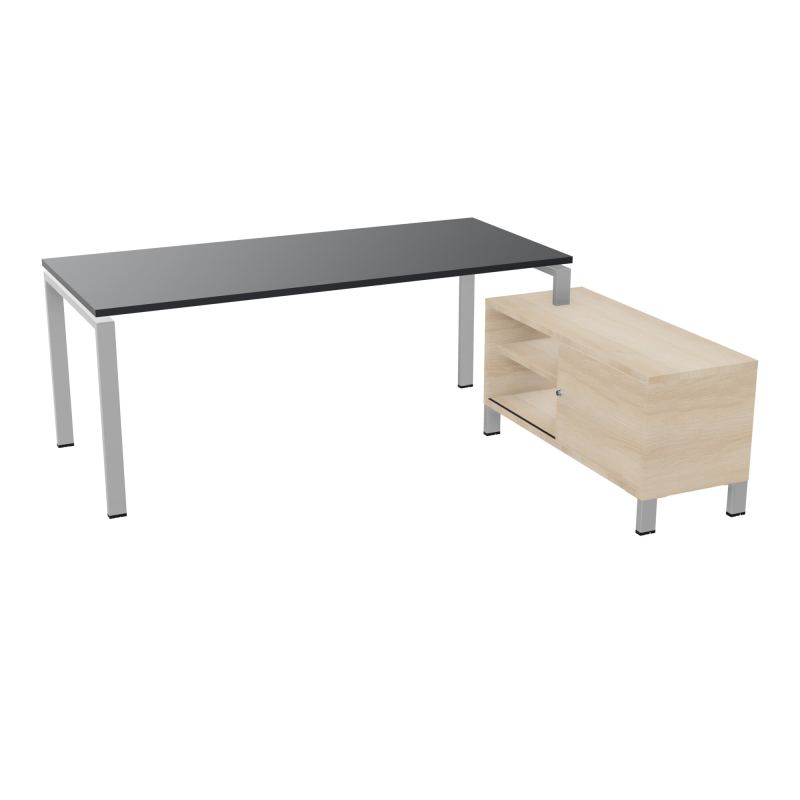 RIO BUREAU RECT. 198X168 PL 180X80 OBT + RET PORT A DROITE SIMPLE ACCES  R9 SA RZ