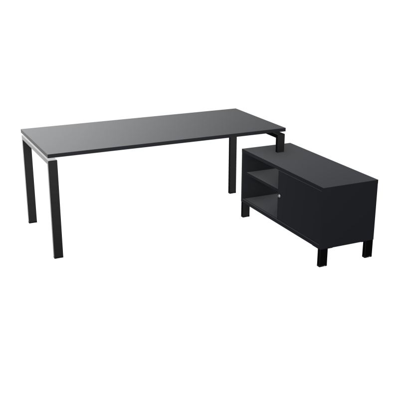 RIO BUREAU RECT. 198X168 PL 180X80 OBT + RET PORT A DROITE SIMPLE ACCES  R9 SG R9