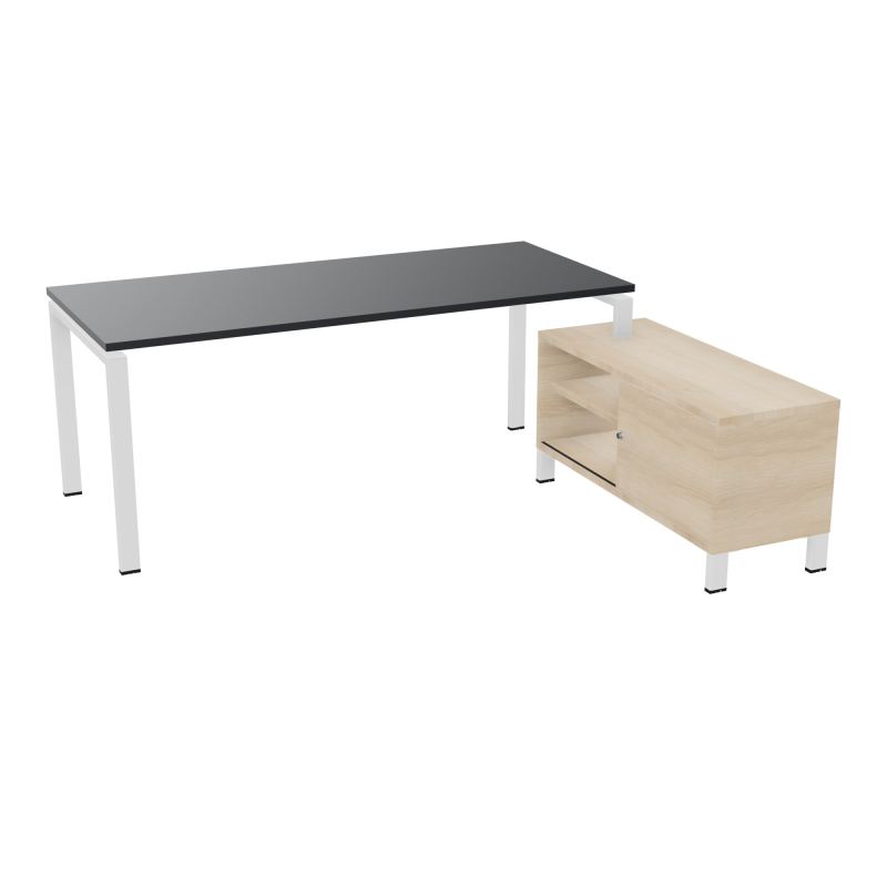 RIO BUREAU RECT. 198X168 PL 180X80 OBT + RET PORT A DROITE SIMPLE ACCES  R9 SO RZ