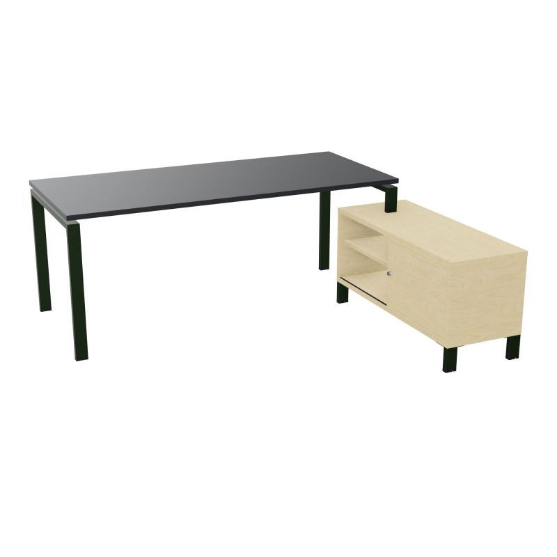 RIO BUREAU RECT. 198X168 PL 180X80 OBT + RET PORT A DROITE SIMPLE ACCES  R9 ST N8