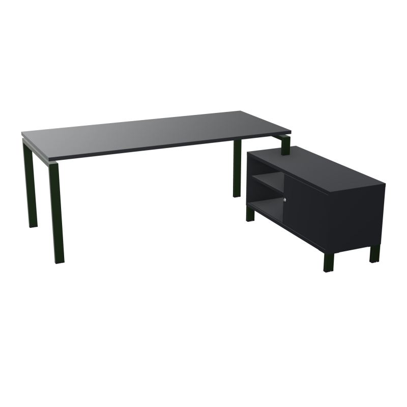 RIO BUREAU RECT. 198X168 PL 180X80 OBT + RET PORT A DROITE SIMPLE ACCES  R9 ST R9
