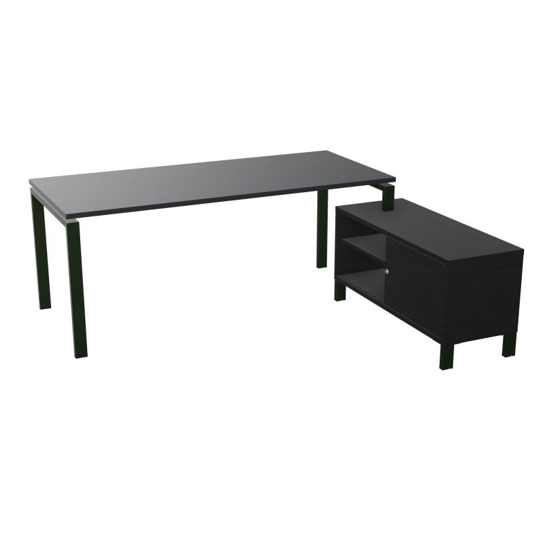 RIO BUREAU RECT. 198X168 PL 180X80 OBT + RET PORT A DROITE SIMPLE ACCES  R9 ST RK