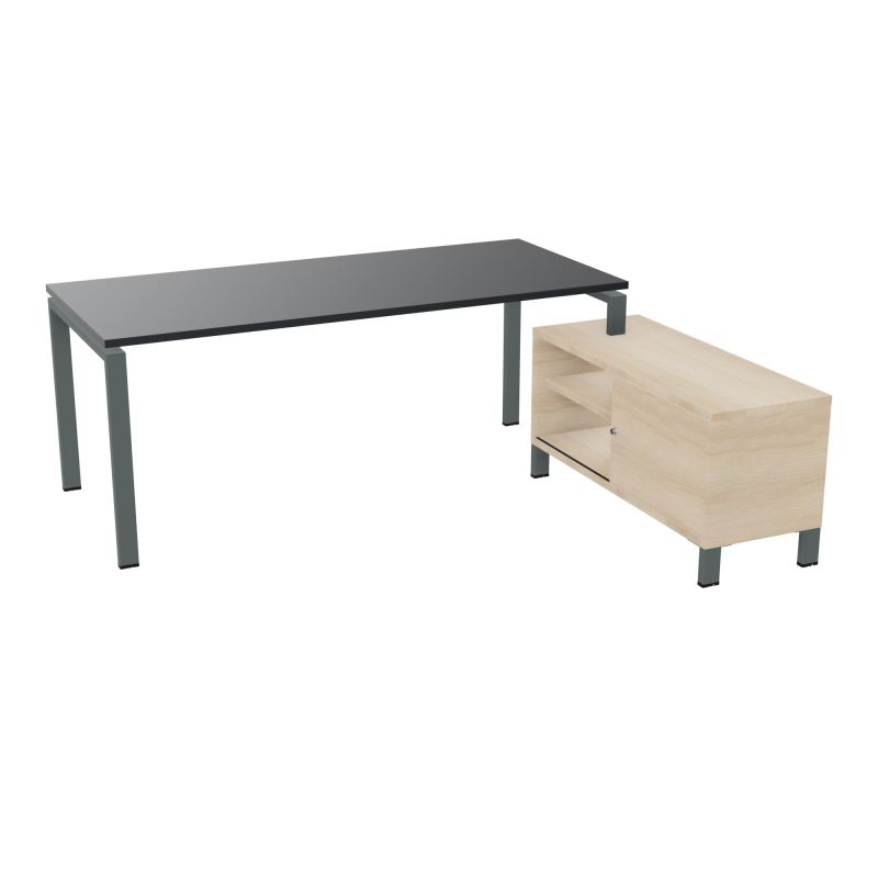 RIO BUREAU RECT. 198X168 PL 180X80 OBT + RET PORT A DROITE SIMPLE ACCES  R9 SU RZ