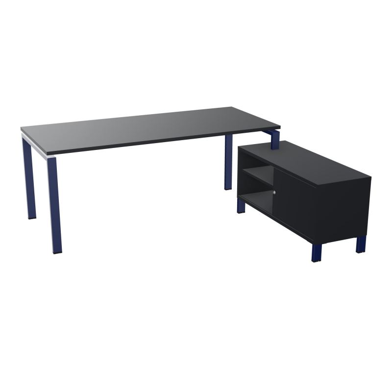 RIO BUREAU RECT. 198X168 PL 180X80 OBT + RET PORT A DROITE SIMPLE ACCES  R9 X4 R9