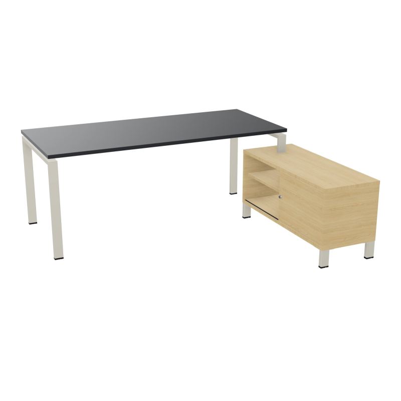 RIO BUREAU RECT. 198X168 PL 180X80 OBT + RET PORT A DROITE SIMPLE ACCES  R9 ZC R1