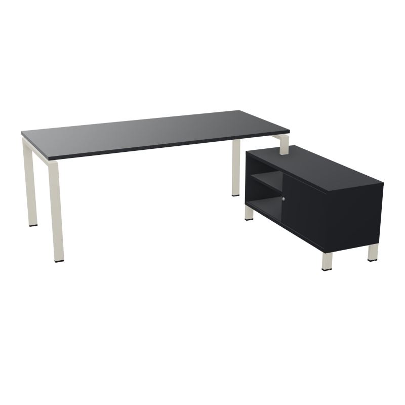 RIO BUREAU RECT. 198X168 PL 180X80 OBT + RET PORT A DROITE SIMPLE ACCES  R9 ZC R9