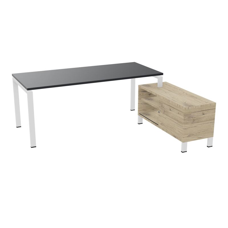 RIO BUREAU RECT. 198X168 PL 180X80 OBT + RET PORT A DROITE SIMPLE ACCES  R9 ZO R3