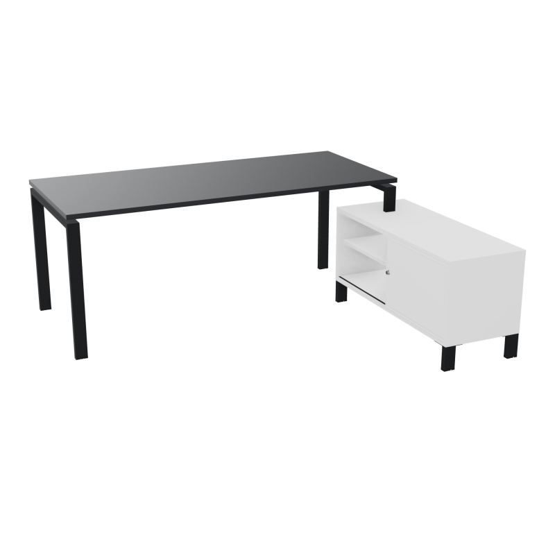 RIO BUREAU RECT. 198X168 PL 180X80 OBT + RET PORT A DROITE SIMPLE ACCES  R9 ZP MG
