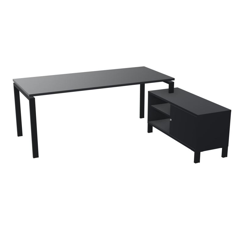 RIO BUREAU RECT. 198X168 PL 180X80 OBT + RET PORT A DROITE SIMPLE ACCES  R9 ZP R9