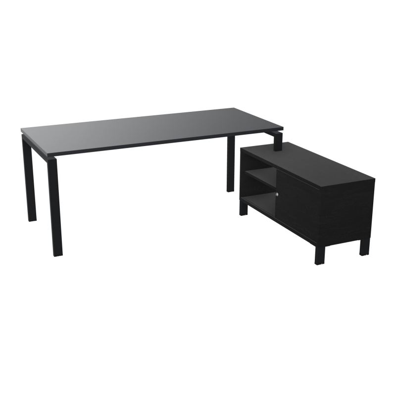 RIO BUREAU RECT. 198X168 PL 180X80 OBT + RET PORT A DROITE SIMPLE ACCES  R9 ZP RK