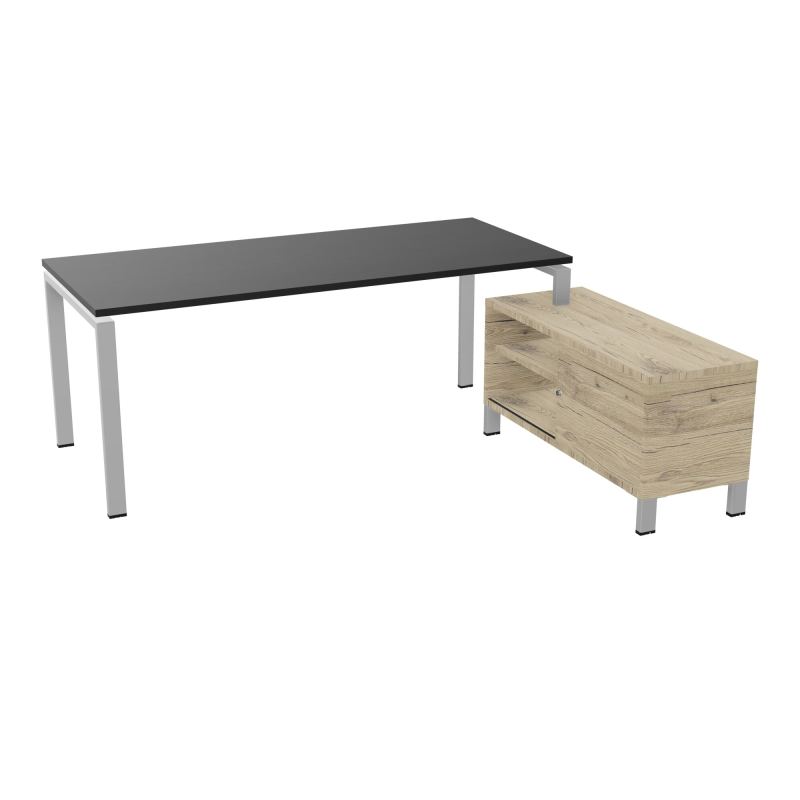 RIO BUREAU RECT. 198X168 PL 180X80 OBT + RET PORT A DROITE SIMPLE ACCES  RK SA R3