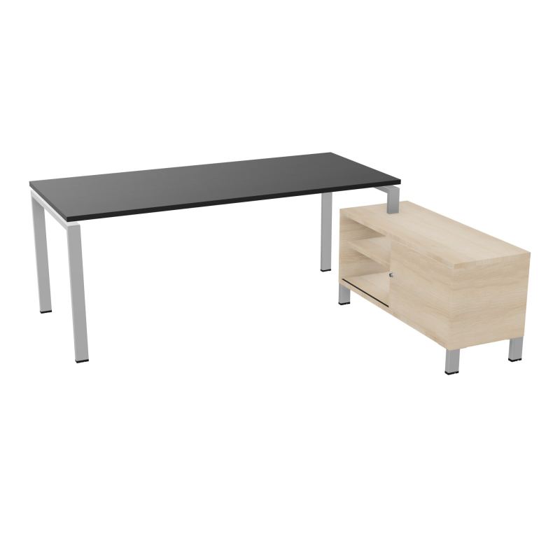 RIO BUREAU RECT. 198X168 PL 180X80 OBT + RET PORT A DROITE SIMPLE ACCES  RK SA RZ
