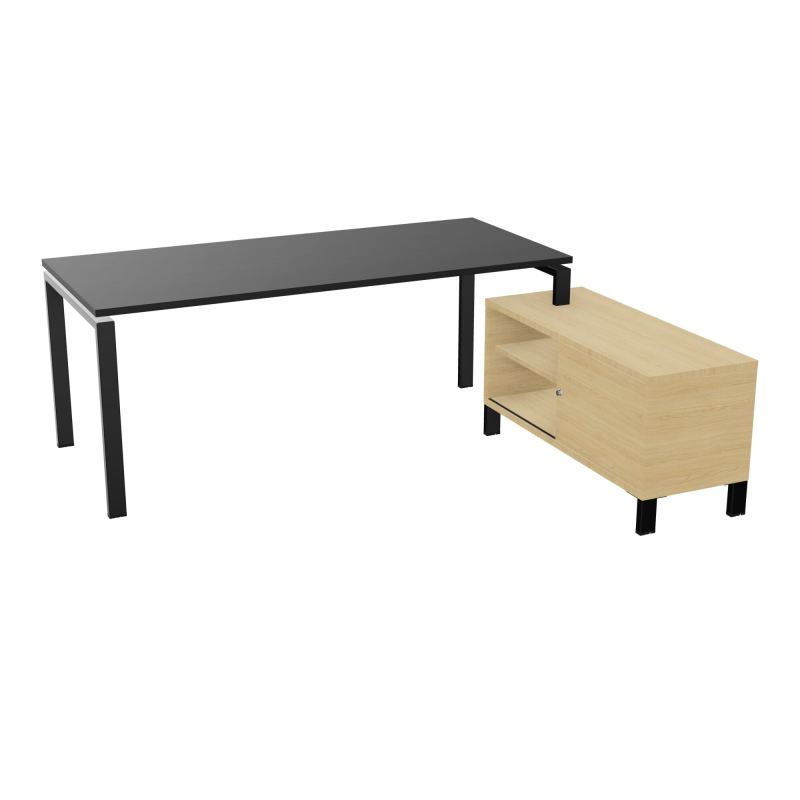RIO BUREAU RECT. 198X168 PL 180X80 OBT + RET PORT A DROITE SIMPLE ACCES  RK SG R1