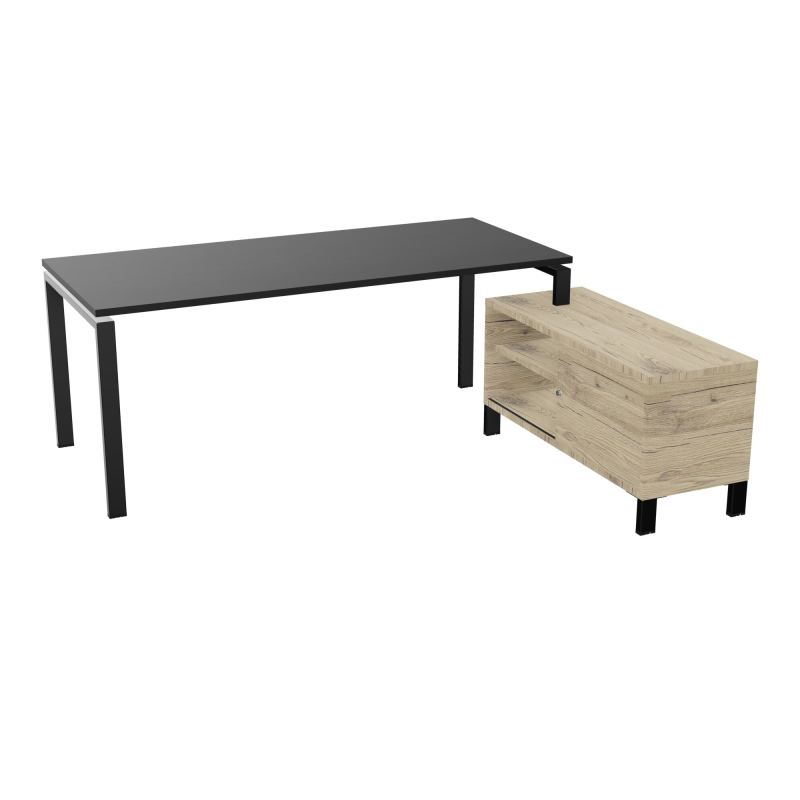 RIO BUREAU RECT. 198X168 PL 180X80 OBT + RET PORT A DROITE SIMPLE ACCES  RK SG R3