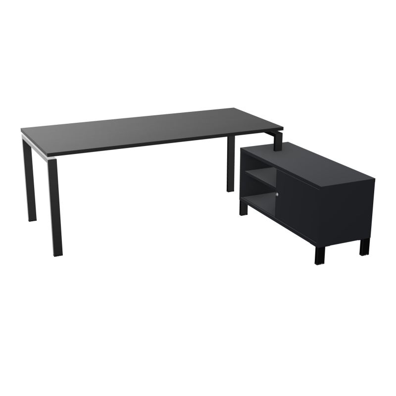 RIO BUREAU RECT. 198X168 PL 180X80 OBT + RET PORT A DROITE SIMPLE ACCES  RK SG R9
