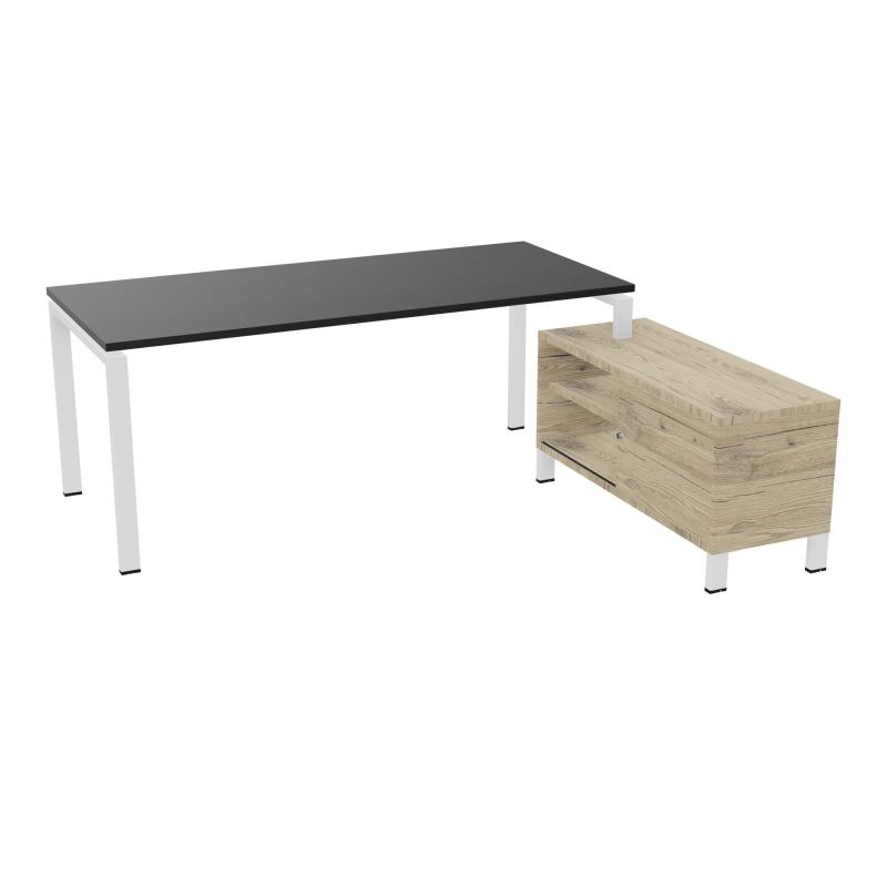 RIO BUREAU RECT. 198X168 PL 180X80 OBT + RET PORT A DROITE SIMPLE ACCES  RK SO R3