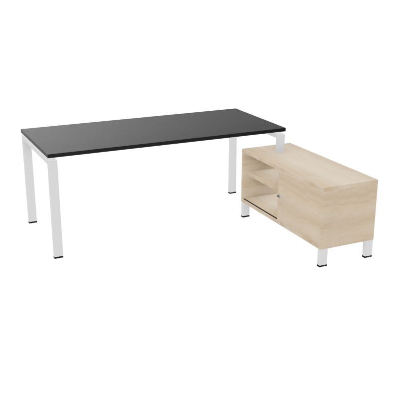 RIO BUREAU RECT. 198X168 PL 180X80 OBT + RET PORT A DROITE SIMPLE ACCES  RK SO RZ