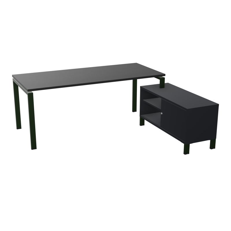 RIO BUREAU RECT. 198X168 PL 180X80 OBT + RET PORT A DROITE SIMPLE ACCES  RK ST R9