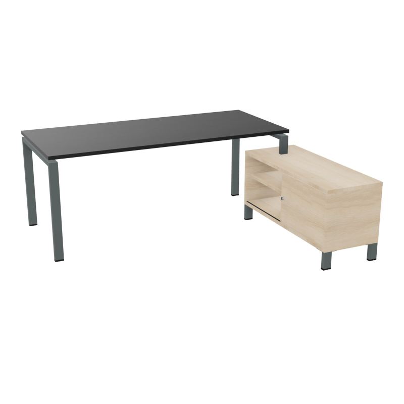 RIO BUREAU RECT. 198X168 PL 180X80 OBT + RET PORT A DROITE SIMPLE ACCES  RK SU RZ