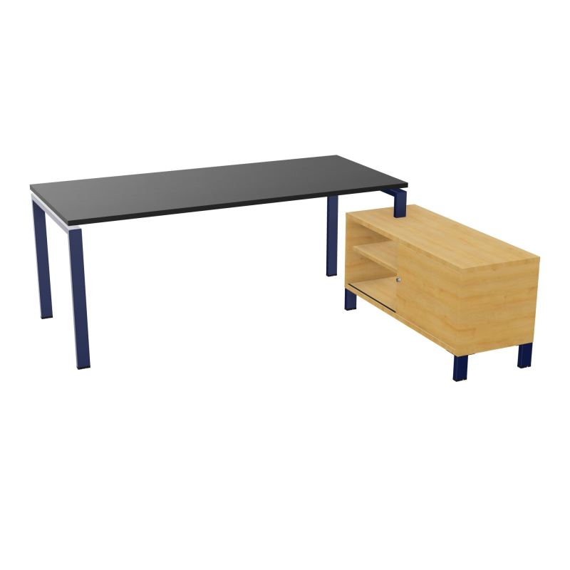 RIO BUREAU RECT. 198X168 PL 180X80 OBT + RET PORT A DROITE SIMPLE ACCES  RK X4 R5