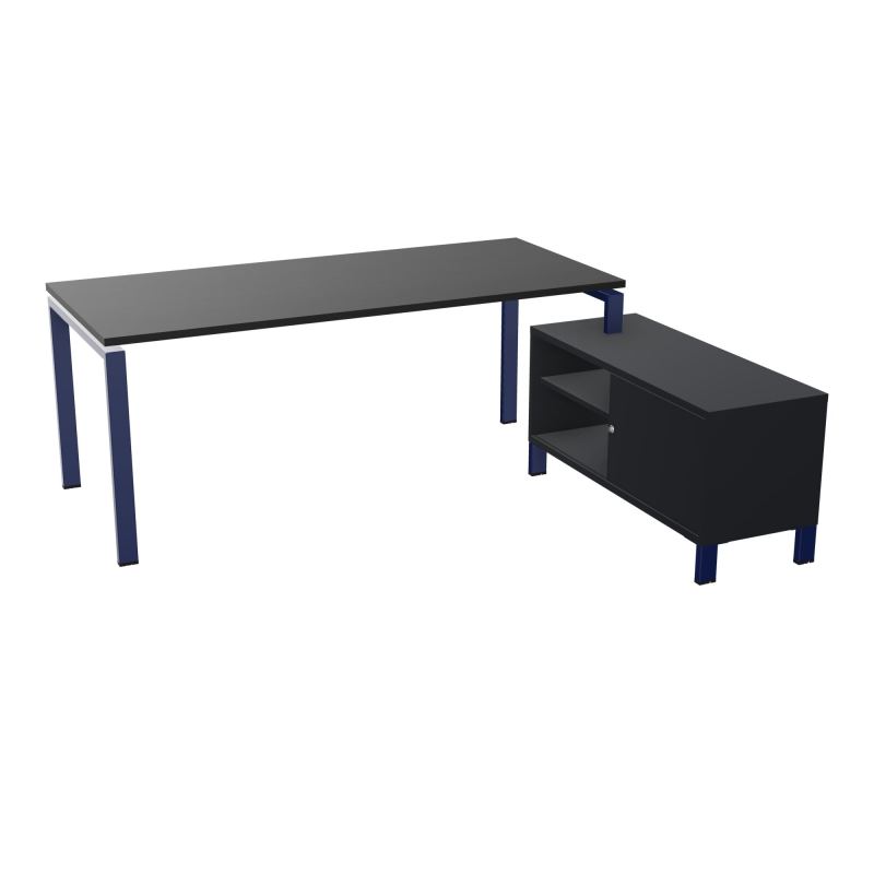 RIO BUREAU RECT. 198X168 PL 180X80 OBT + RET PORT A DROITE SIMPLE ACCES  RK X4 R9