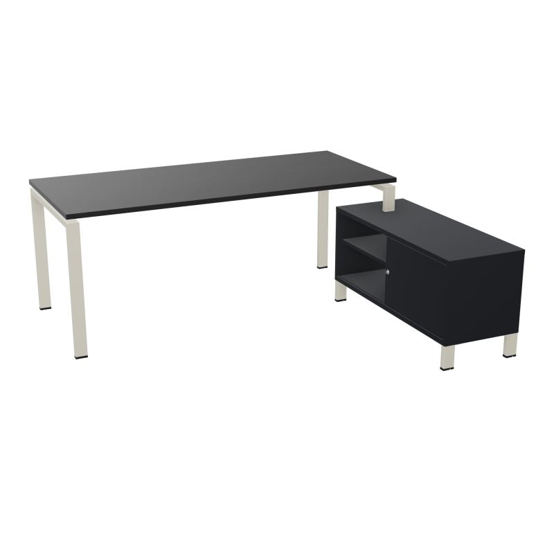 RIO BUREAU RECT. 198X168 PL 180X80 OBT + RET PORT A DROITE SIMPLE ACCES  RK ZC R9