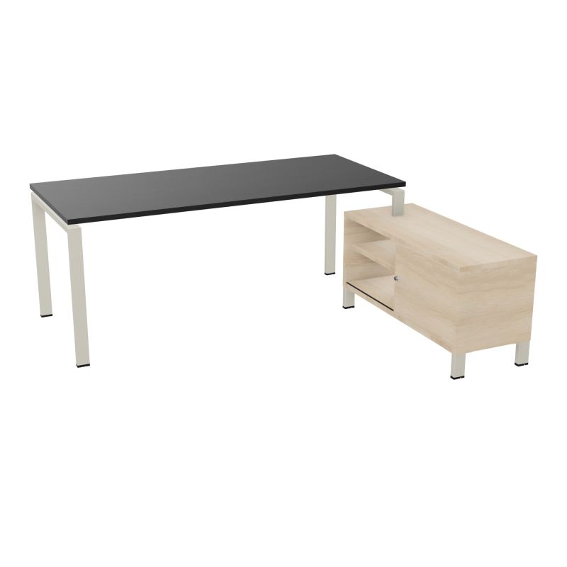 RIO BUREAU RECT. 198X168 PL 180X80 OBT + RET PORT A DROITE SIMPLE ACCES  RK ZC RZ