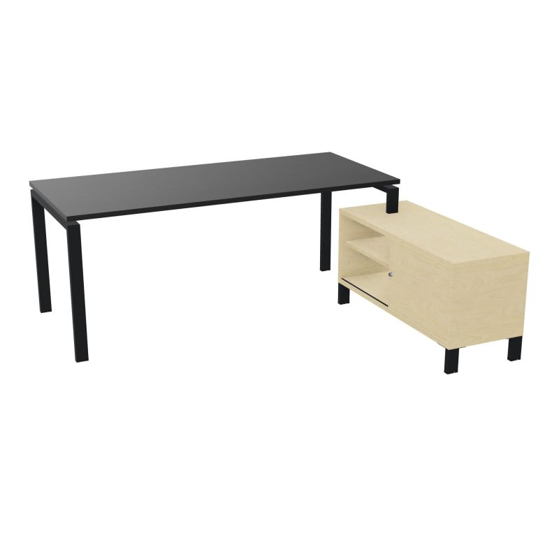 RIO BUREAU RECT. 198X168 PL 180X80 OBT + RET PORT A DROITE SIMPLE ACCES  RK ZP N8