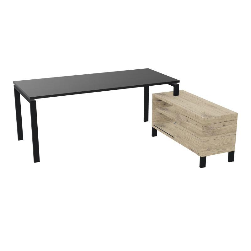 RIO BUREAU RECT. 198X168 PL 180X80 OBT + RET PORT A DROITE SIMPLE ACCES  RK ZP R3