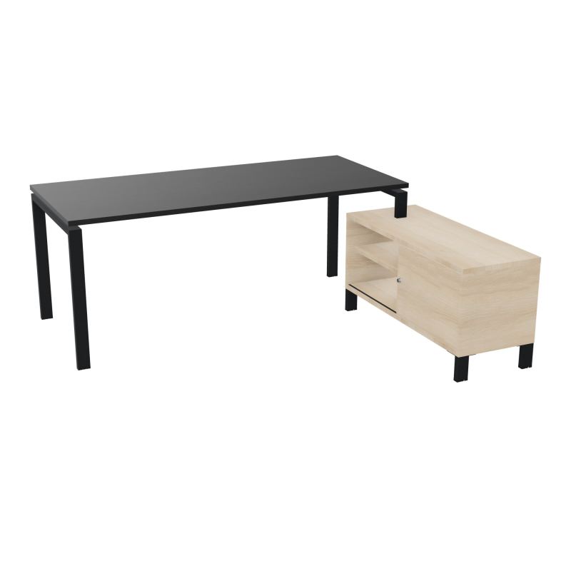 RIO BUREAU RECT. 198X168 PL 180X80 OBT + RET PORT A DROITE SIMPLE ACCES  RK ZP RZ